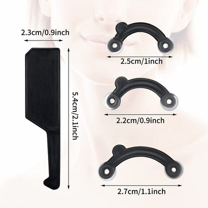 Spnico 6 Pairs Nose Up Lifting Shaping Clip Beauty Tool - Invisible Nose Shaper Inserts for Women Men, Black