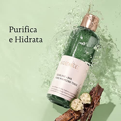 Biossance Squalane + 2% BHA Pore Minimizing Toner - Hydrating & Gentle Exfoliating Facial Toner for Smooth Skin - Reduces Pores & Moisturizes - Natural BHA & Squalane for Daily Use, 4 fl oz Avelisse