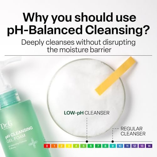 Dr.G pH Cleansing Gel Foam - Gentle Face Cleanser for All Skin Types, pH-Balanced, Hydrating, Deep Pore Cleansing, Korean Skincare, 6.76 fl oz Avelisse