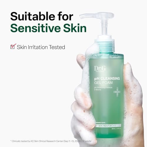 Dr.G pH Cleansing Gel Foam - Gentle Face Cleanser for All Skin Types, pH-Balanced, Hydrating, Deep Pore Cleansing, Korean Skincare, 6.76 fl oz Avelisse