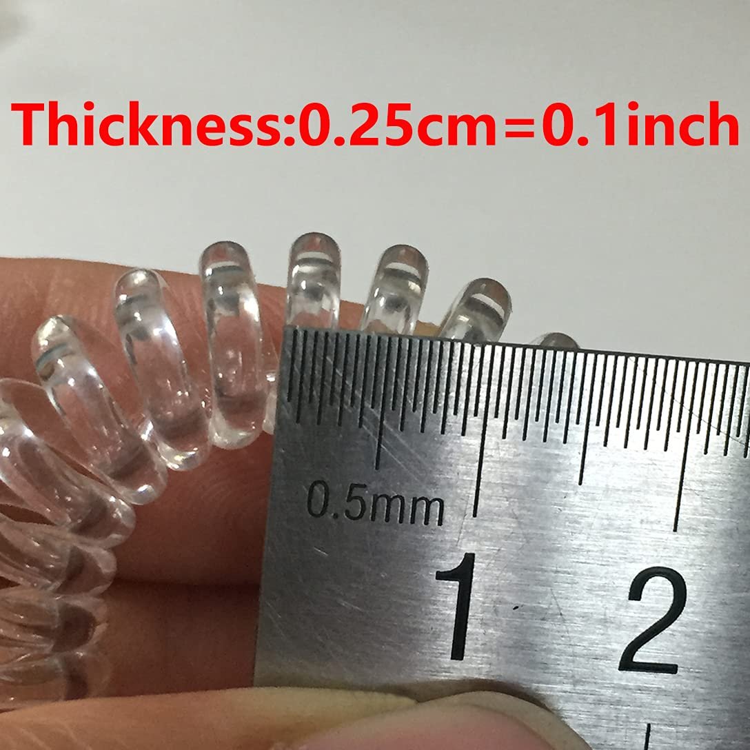 RN BEAUTY 27 Pieces Spiral Coil Hair Ties – Transparent, Traceless, No Crease Ponytail Holders for All Hair Types - görsel 13