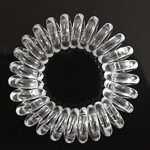 RN BEAUTY 27 Pieces Spiral Coil Hair Ties – Transparent, Traceless, No Crease Ponytail Holders for All Hair Types - görsel 4