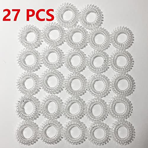 RN BEAUTY 27 Pieces Spiral Coil Hair Ties – Transparent, Traceless, No Crease Ponytail Holders for All Hair Types - görsel 18