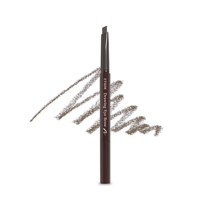 ETUDE Drawing Eye Brow #2 Grey Brown - Long Lasting Natural Eyebrow Pencil for Daily Look