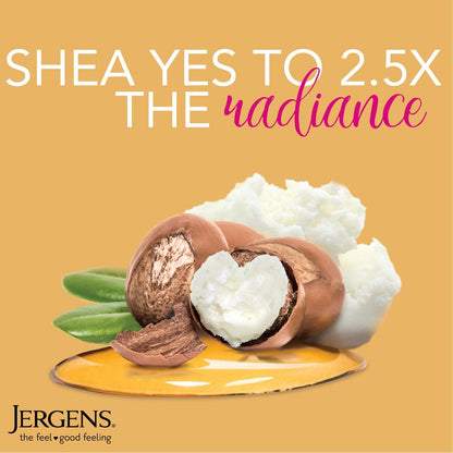 Jergens Shea Butter Hand and Body Lotion, Deep Conditioning Moisturizer, 3X More Radiant Skin, with Pure Shea Butter, Dermatologist Tested, 16.8 Oz, Pack of 3 Avelisse
