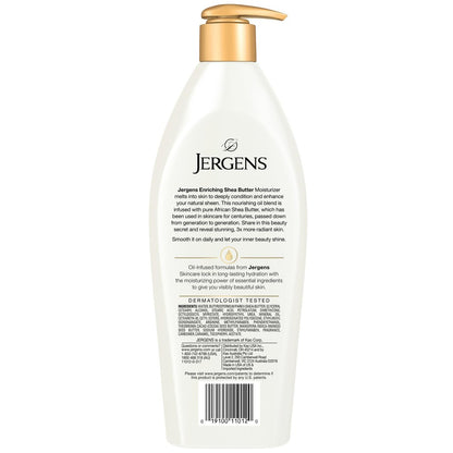 Jergens Shea Butter Hand and Body Lotion, Deep Conditioning Moisturizer, 3X More Radiant Skin, with Pure Shea Butter, Dermatologist Tested, 16.8 Oz, Pack of 3 Avelisse
