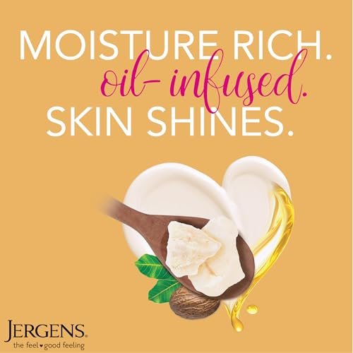 Jergens Shea Butter Hand and Body Lotion, Deep Conditioning Moisturizer, 3X More Radiant Skin, with Pure Shea Butter, Dermatologist Tested, 16.8 Oz, Pack of 3 Avelisse