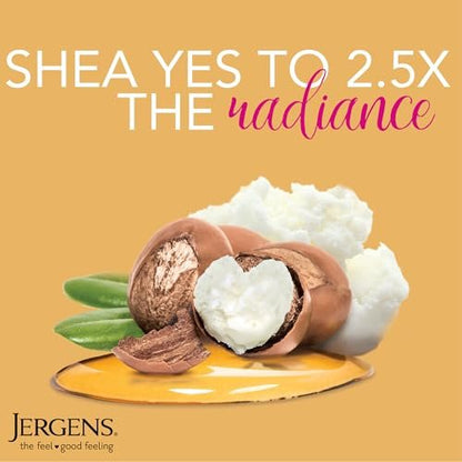 Jergens Shea Butter Hand and Body Lotion, Deep Conditioning Moisturizer, 3X More Radiant Skin, with Pure Shea Butter, Dermatologist Tested, 16.8 Oz, Pack of 3 Avelisse