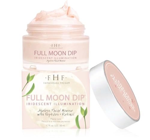 FarmHouse Fresh Full Moon Dip Peptide Moisturizer for Face with Retinol & Collagen – Hydrating Mousse & Firming Cream for Anti-Aging, 1.7 oz Avelisse