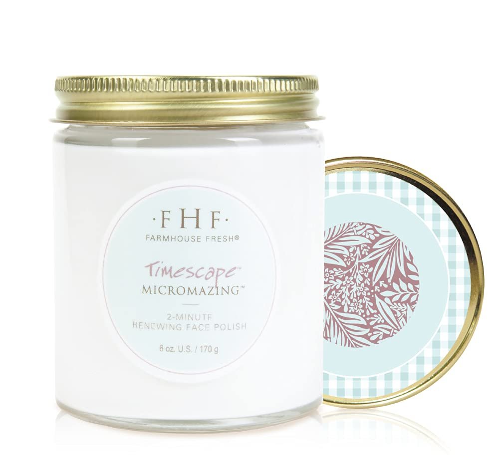 FarmHouse Fresh Timescape Micromazing Facial Polish - Plant-Based Gentle Exfoliating Face Scrub with Cucumber Extract - 6 oz Avelisse