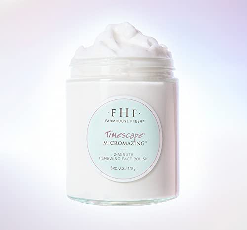 FarmHouse Fresh Timescape Micromazing Facial Polish - Plant-Based Gentle Exfoliating Face Scrub with Cucumber Extract - 6 oz Avelisse