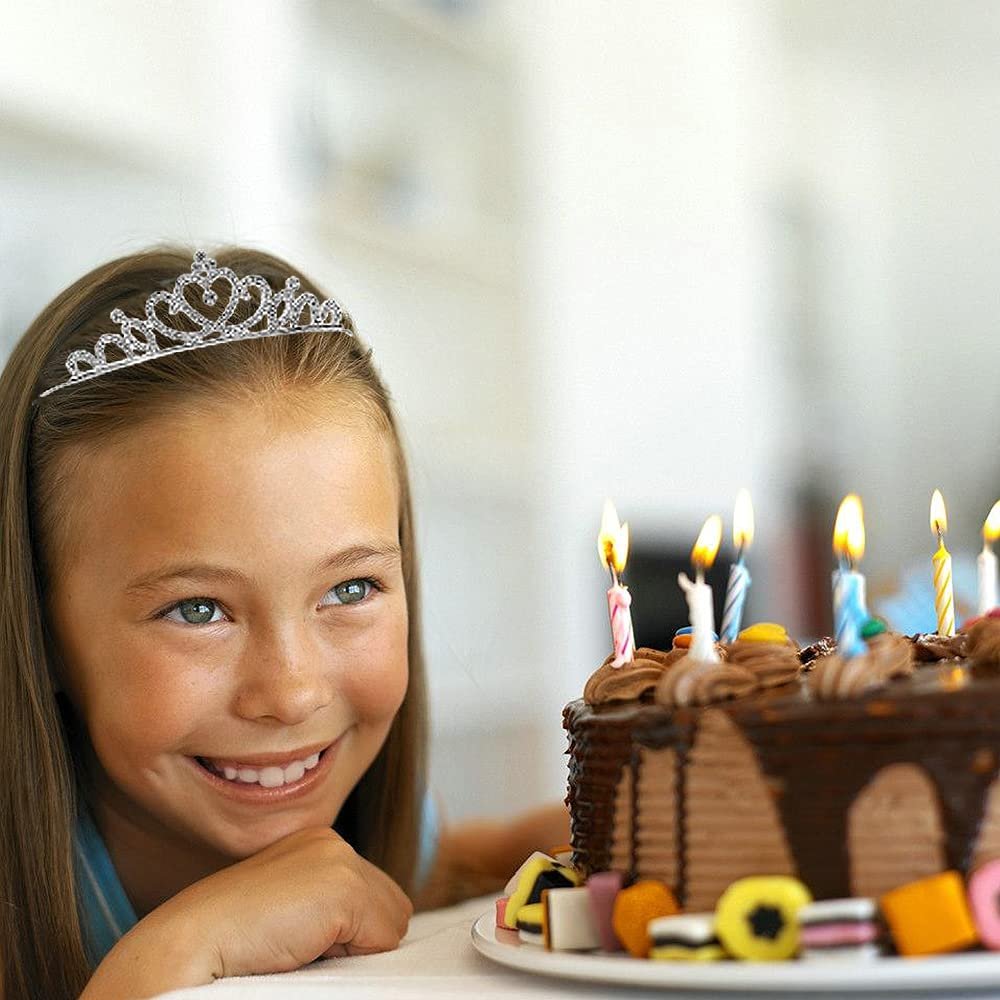 6 Pack Crystal Tiara Crown - Rhinestone Princess Crown, Silver Tiara for Girls, Women, Weddings, Parties, Prom Avelisse