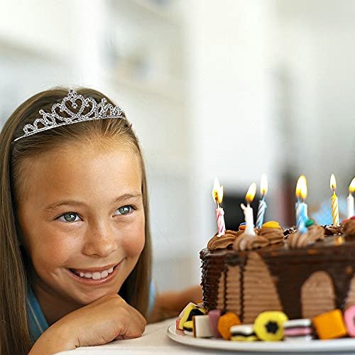 6 Pack Crystal Tiara Crown - Rhinestone Princess Crown, Silver Tiara for Girls, Women, Weddings, Parties, Prom Avelisse
