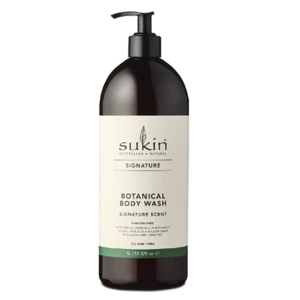 Sukin Botanical Body Wash Signature 1L - Natural, Gentle, and Hydrating - görsel 1