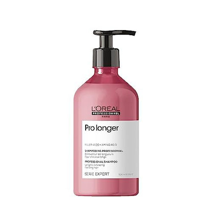 L'Oréal Professionnel Paris Pro Longer Thickening Shampoo - Reduces Breakage & Appearance of Split Ends for Thin & Fine Hair, Adds Volume & Shine, 16.9 Fl Oz