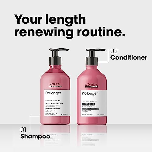 L'Oréal Professionnel Paris Pro Longer Thickening Shampoo - Reduces Breakage & Appearance of Split Ends for Thin & Fine Hair, Adds Volume & Shine, 16.9 Fl Oz - görsel 8