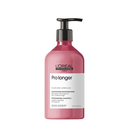 L'Oréal Professionnel Paris Pro Longer Thickening Shampoo - Reduces Breakage & Appearance of Split Ends for Thin & Fine Hair, Adds Volume & Shine, 16.9 Fl Oz