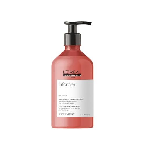L'Oréal Professionnel Paris Inforcer Strengthening Shampoo with Biotin – Prevents Breakage & Adds Softness for Weak, Fragile & Damaged Hair, 16.9 Fl Oz Avelisse