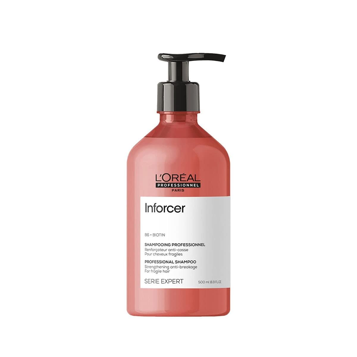 L'Oréal Professionnel Paris Inforcer Strengthening Shampoo with Biotin – Prevents Breakage & Adds Softness for Weak, Fragile & Damaged Hair, 16.9 Fl Oz Avelisse