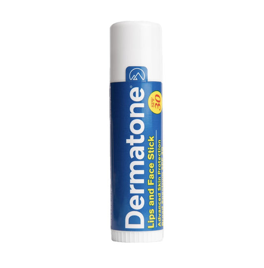 Dermatone Lips and Face Stick SPF 30 - Advanced Skin Protection & Moisturizing Balm, 0.5 oz