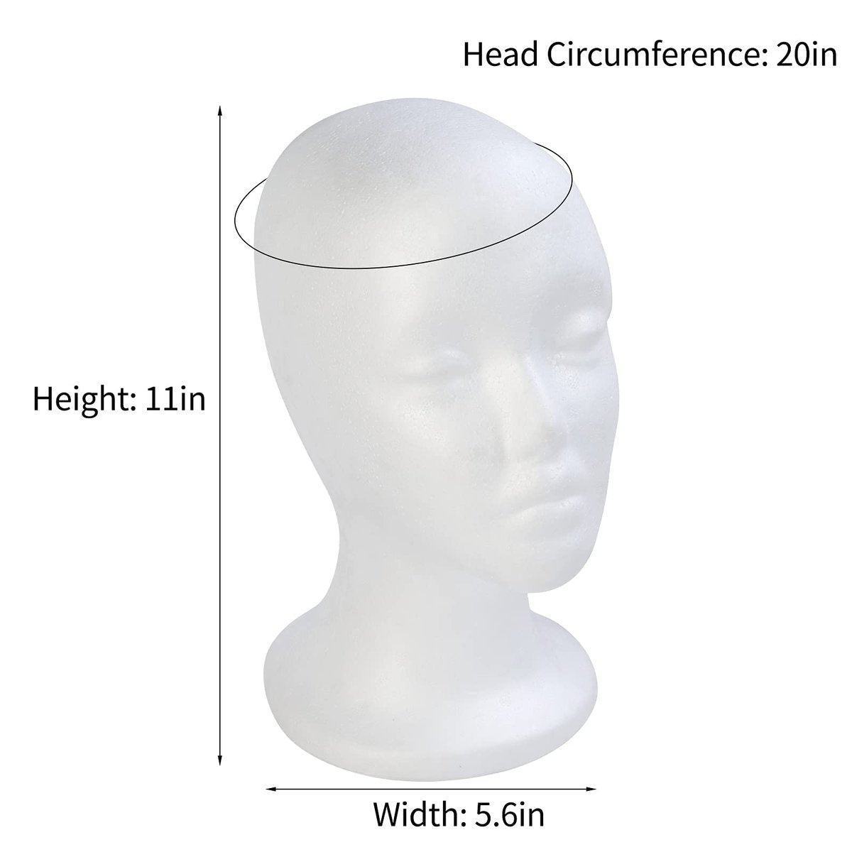 BALABALA 3 Pcs Foam Wig Head - Female Styrofoam Mannequin Head for Wig Display, Hat Display, Hair Styling, Salon & Travel Avelisse