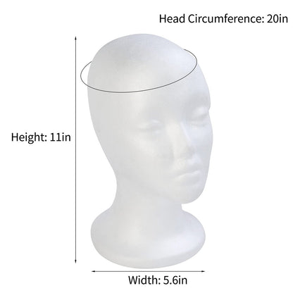 BALABALA 3 Pcs Foam Wig Head - Female Styrofoam Mannequin Head for Wig Display, Hat Display, Hair Styling, Salon & Travel Avelisse