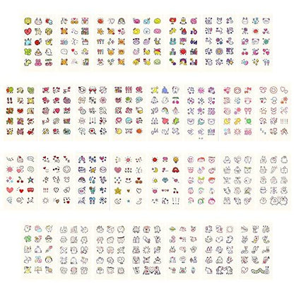 Metker 90 Sheets 1000+ Designs Temporary Tattoos for Kids - Waterproof, Educational & Safe Skin Art for Birthday Party Favors & Group Activities