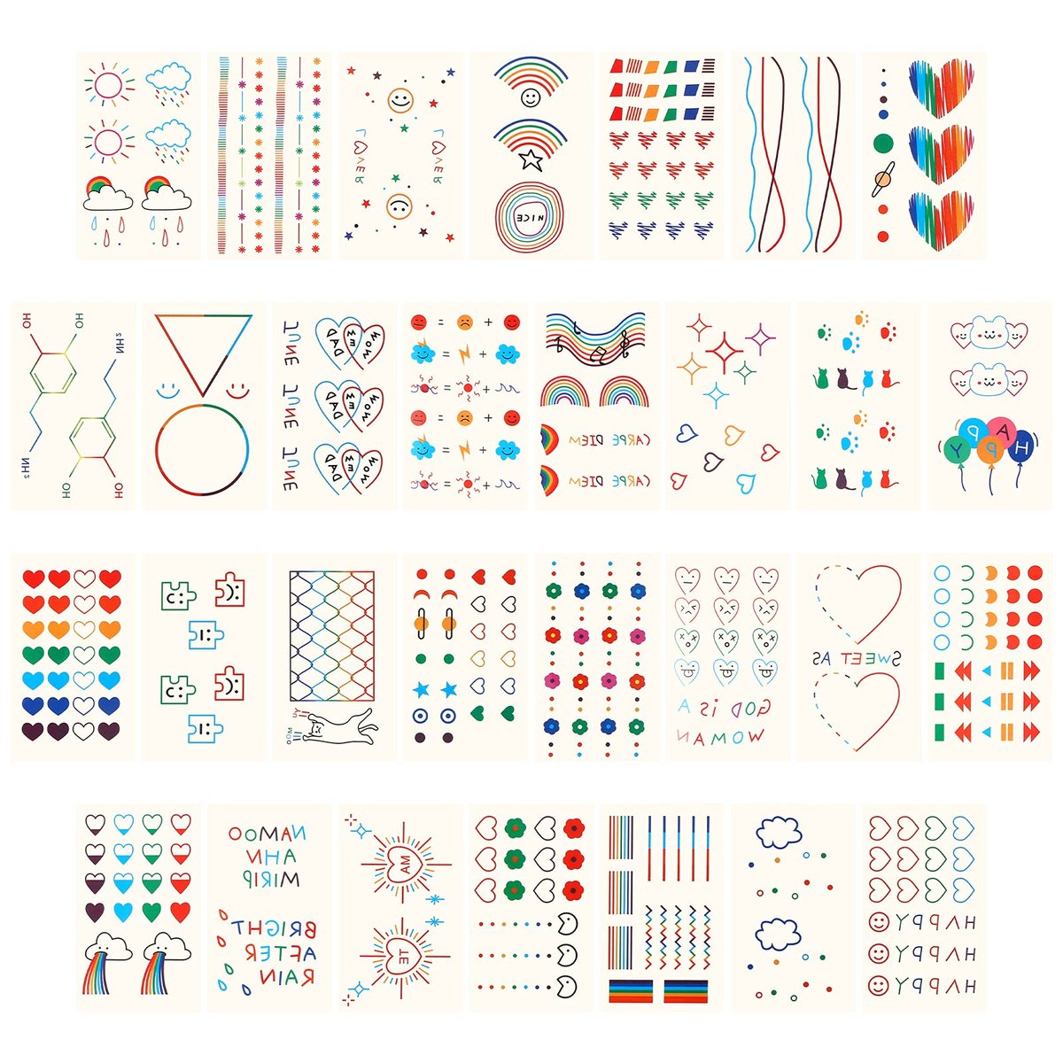 Metker 90 Sheets 1000+ Designs Temporary Tattoos for Kids - Waterproof, Educational & Safe Skin Art for Birthday Party Favors & Group Activities - görsel 5