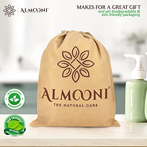 Almooni Egyptian Loofah Gloves for Women & Men – Real Natural Egyptian Loofah Mittens with Terry Cloth, Premium Exfoliating Mitt for Body Cleansing, 2-Pack Avelisse