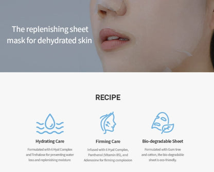 Dr.Ceuracle Hyal Reyouth Lifting Mask (10 Masks) - Replenishing Sheet Mask for Dehydrated Skin, Long-Lasting Hydration
