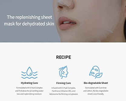 Dr.Ceuracle Hyal Reyouth Lifting Mask (10 Masks) - Replenishing Sheet Mask for Dehydrated Skin, Long-Lasting Hydration