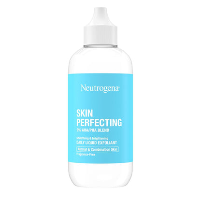 Neutrogena Skin Perfecting Daily Liquid Facial Exfoliant with 9% AHA/PHA Blend for Normal & Combination Skin, Smoothing & Brightening Leave-On Exfoliator, Oil- & Fragrance-Free, 4 fl. oz Avelisse