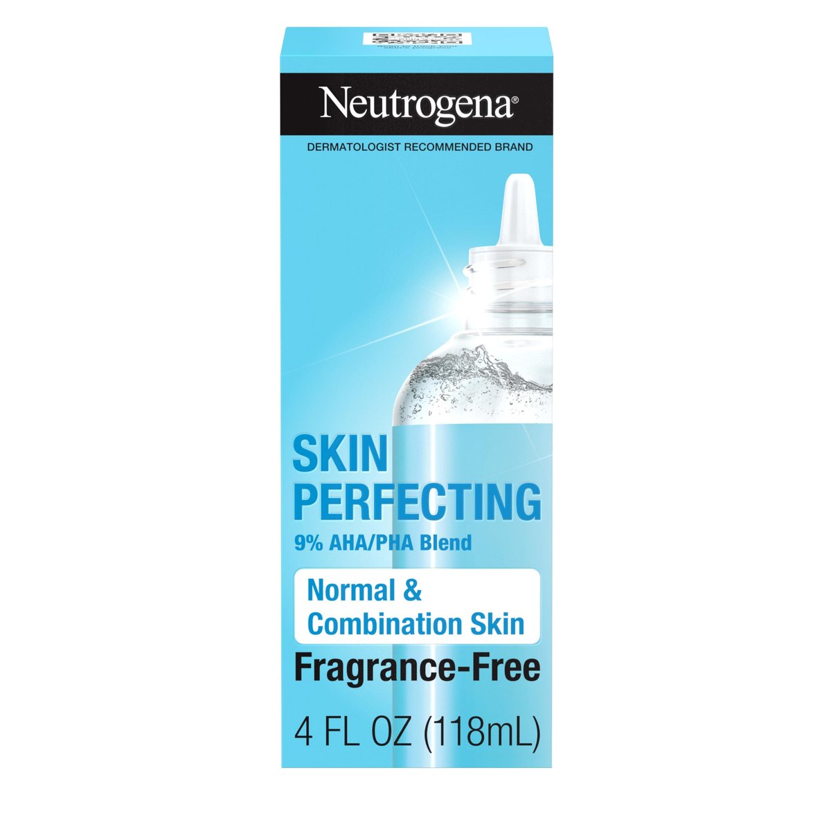Neutrogena Skin Perfecting Daily Liquid Facial Exfoliant with 9% AHA/PHA Blend for Normal & Combination Skin, Smoothing & Brightening Leave-On Exfoliator, Oil- & Fragrance-Free, 4 fl. oz Avelisse