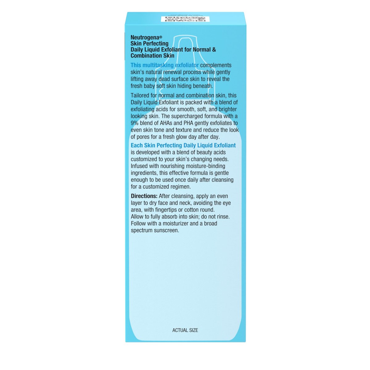 Neutrogena Skin Perfecting Daily Liquid Facial Exfoliant with 9% AHA/PHA Blend for Normal & Combination Skin, Smoothing & Brightening Leave-On Exfoliator, Oil- & Fragrance-Free, 4 fl. oz Avelisse