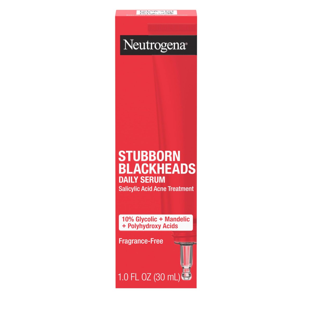 Neutrogena Stubborn Blackheads Daily Acne Facial Serum – Salicylic Acid, Glycolic Acid, Polyhydroxy & Mandelic Acids, Oil-Free, 1 fl. oz Avelisse