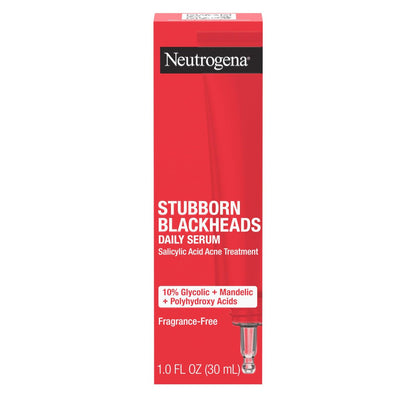Neutrogena Stubborn Blackheads Daily Acne Facial Serum – Salicylic Acid, Glycolic Acid, Polyhydroxy & Mandelic Acids, Oil-Free, 1 fl. oz Avelisse