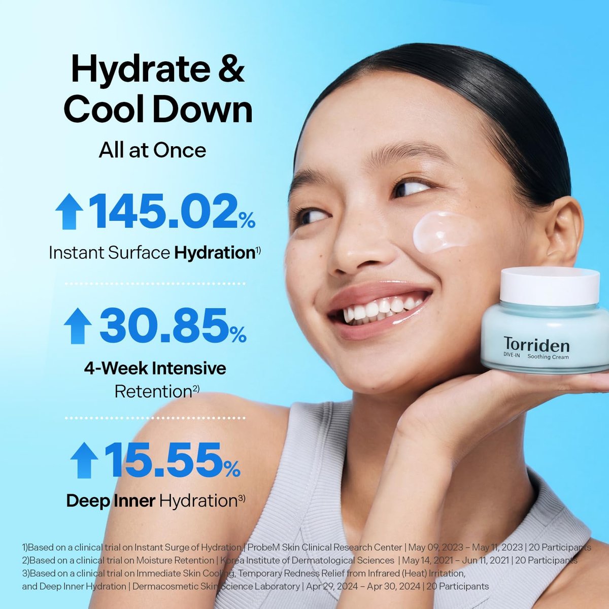 Torriden DIVE IN Hyaluronic Acid Soothing Cream 100ml – Hydrating Face Moisturizer for Sensitive & Dry Skin Avelisse