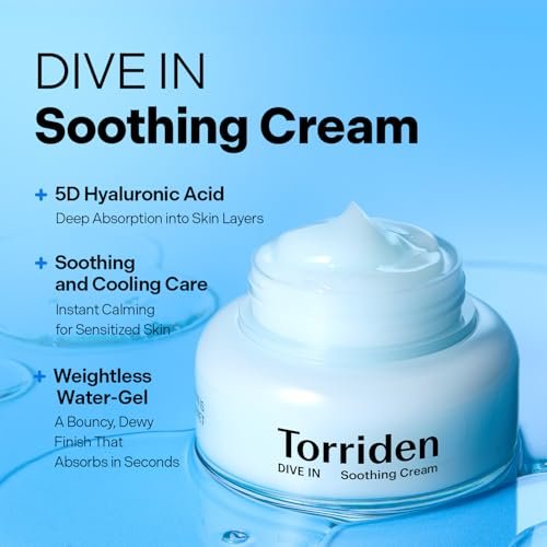 Torriden DIVE IN Hyaluronic Acid Soothing Cream 100ml – Hydrating Face Moisturizer for Sensitive & Dry Skin Avelisse