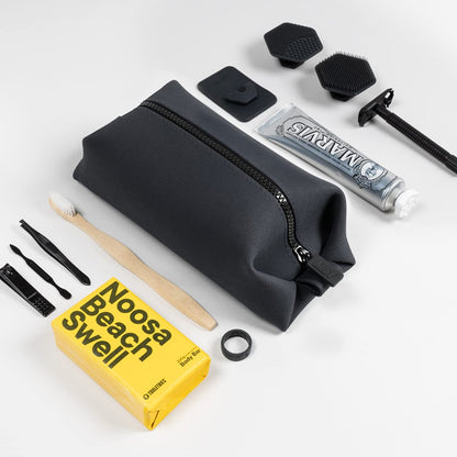 TOOLETRIES The Koby Lite Dopp Kit - Silicone Toiletry Organizer, Charcoal - Travel Toiletry Bag for Men & Women Avelisse