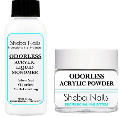Sheba Nails State Board Sealed Odorless Nail Acrylic Basic Kit - Clear 2 Piece Set Avelisse