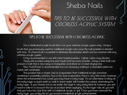 Sheba Nails State Board Sealed Odorless Nail Acrylic Basic Kit - Clear 2 Piece Set Avelisse