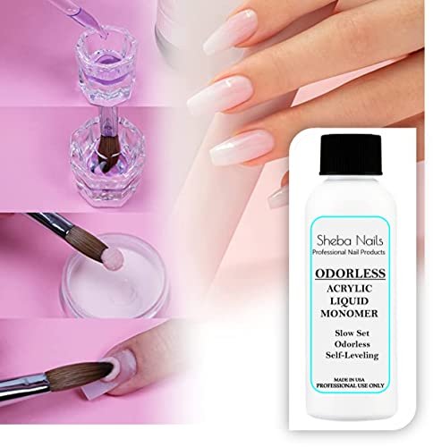 Sheba Nails State Board Sealed Odorless Nail Acrylic Basic Kit - Clear 2 Piece Set Avelisse