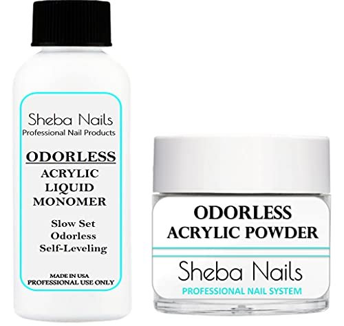 Sheba Nails State Board Sealed Odorless Nail Acrylic Basic Kit - Clear 2 Piece Set Avelisse