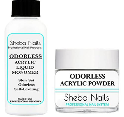 Sheba Nails State Board Sealed Odorless Nail Acrylic Basic Kit - Clear 2 Piece Set Avelisse