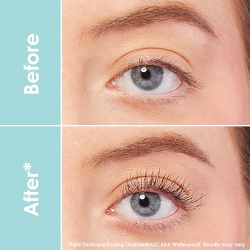 GrandeMASCARA Waterproof Conditioning Peptide Mascara - Buildable Volume & Length, Clump-Free, Lash & Extension Friendly - Black (0.20 oz) - görsel 4