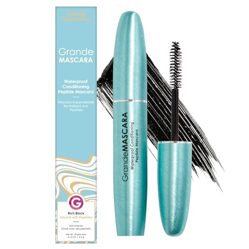 GrandeMASCARA Waterproof Conditioning Peptide Mascara - Buildable Volume & Length, Clump-Free, Lash & Extension Friendly - Black (0.20 oz) - görsel 2