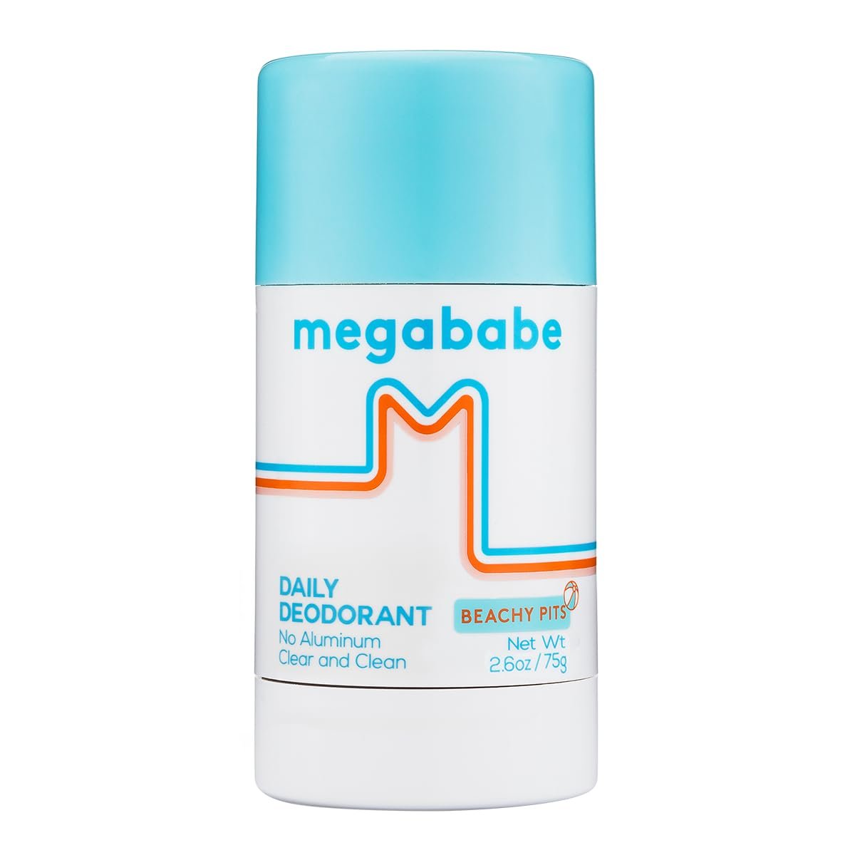 Megababe Beachy Pits Daily Deodorant - Fresh Scent, 2.6 oz Stick, Aluminum-Free Avelisse
