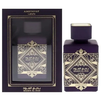 Lattafa Bade'e Al Oud Amethyst Eau de Parfum - Floral, Fruity, Amber, Oud - Long-Lasting Unisex Fragrance, 3.4 oz (100 ml) Avelisse