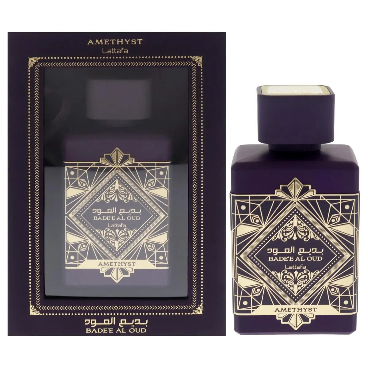 Lattafa Bade'e Al Oud Amethyst Eau de Parfum - Floral, Fruity, Amber, Oud - Long-Lasting Unisex Fragrance, 3.4 oz (100 ml) Avelisse
