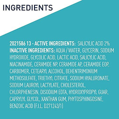 CeraVe Acne Control Gel with 2% Salicylic Acid, Glycolic Acid, Lactic Acid & Niacinamide - 1.35 Fl Oz Avelisse